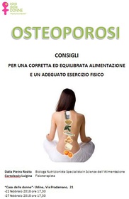 OSTEOPOROSI - consigli per una corretta alimentazione e per  un adeguato esercizio fisico